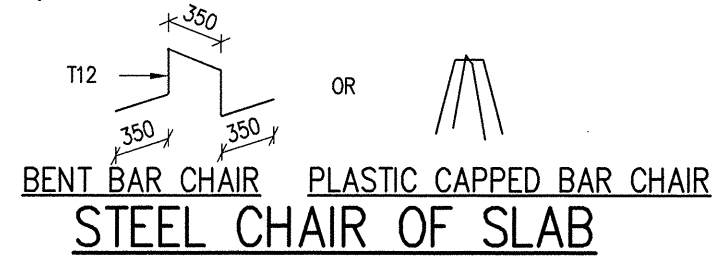 STEEL CHAIR OF SLAB